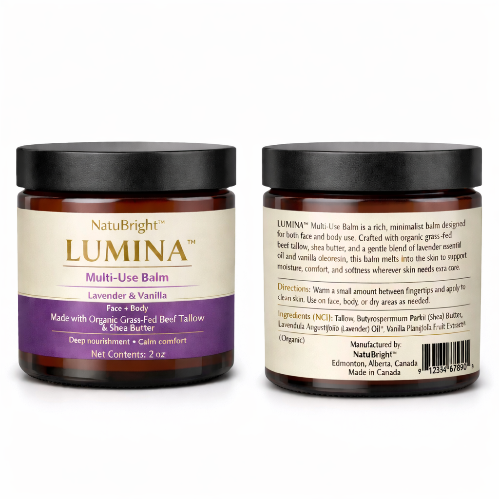 NatuBright™ LUMINA™

Multi-Use Balm • Lavender & Vanilla

Face + Body | Net Contents: 2 oz